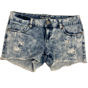 Maurices Light Wash Distressed Shorts
